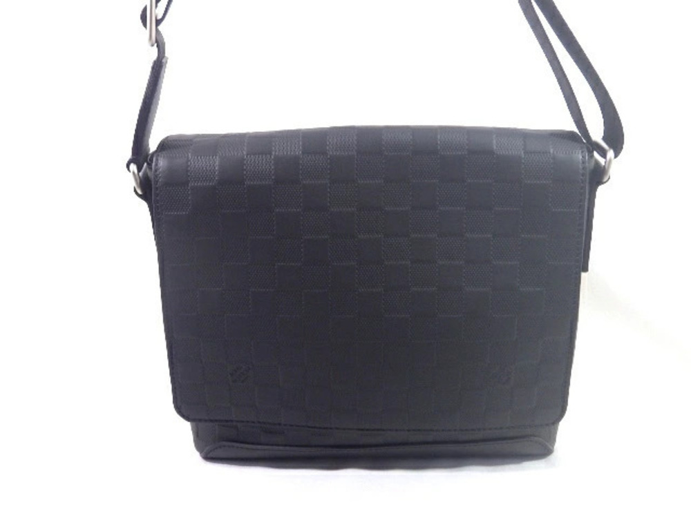 LOUIS VUITTON District Shoulder Bag Damier Infini Onyx Black